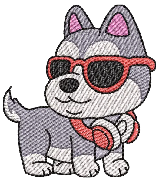 Matriz de Bordado Husky Estiloso